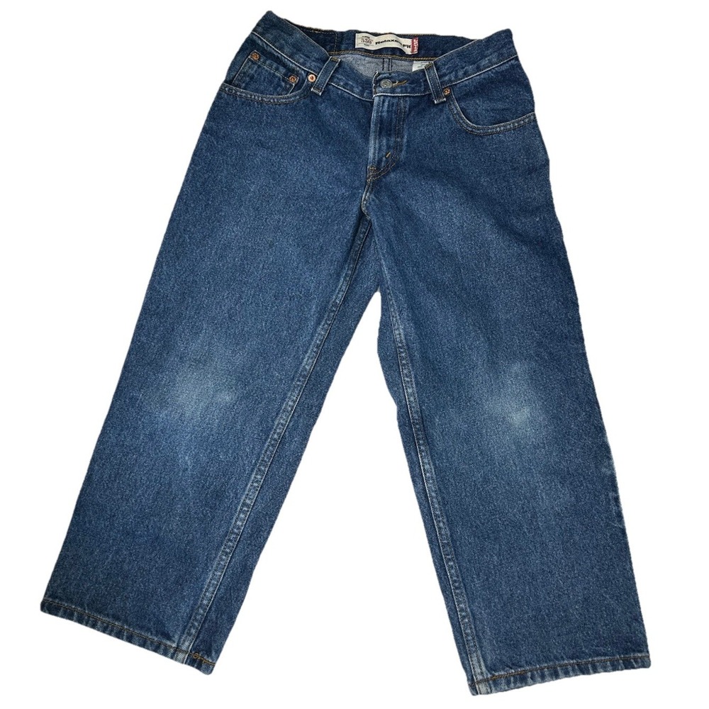 Levi's 550 Relaxed Fit Straight Leg Boys Blue Jeans Size Youth 8 Husky 28x23